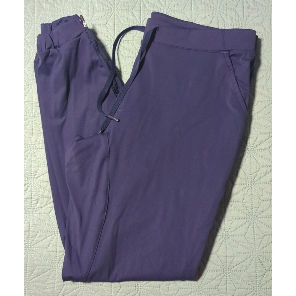 ALTA Scrub Jogger Bottoms Blue Size S Women’s Drawstring Waist Back Zip Pocket
